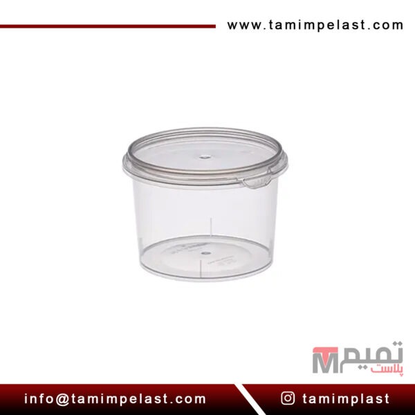 سطل یکبار مصرف مایکروویوی 610 شفاف طب پلاستیک